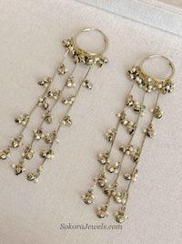 Kashmiri Shoulder Duster Hoops - SOKORA JEWELSKashmiri Shoulder Duster Hoops