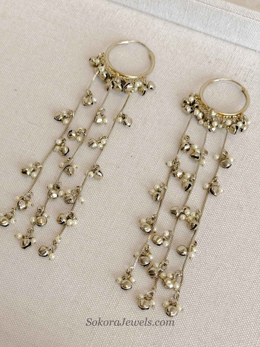 Kashmiri Shoulder Duster Hoops - SOKORA JEWELSKashmiri Shoulder Duster Hoops