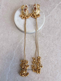 Kashmiri style Long Earrings - SOKORA JEWELSKashmiri style Long Earrings
