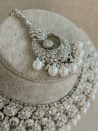 Kavi Pearl Necklace Set - Silver - SOKORA JEWELSKavi Pearl Necklace Set - Silver