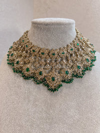 Kavita Bridal Necklace Set - Green - SOKORA JEWELSKavita Bridal Necklace Set - Green