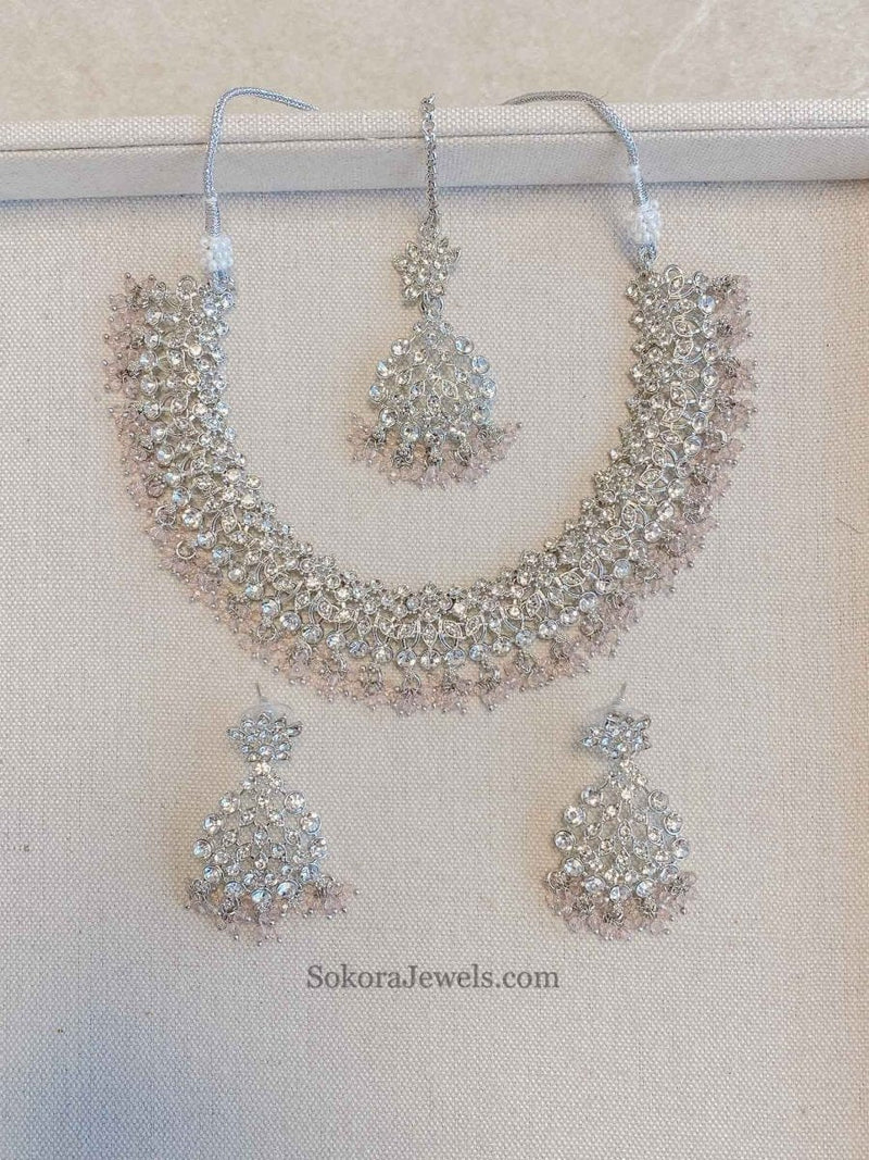 Khadija Silver Necklace Sets - SOKORA JEWELSKhadija Silver Necklace Sets