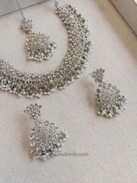Khadija Silver Necklace Sets - SOKORA JEWELSKhadija Silver Necklace Sets