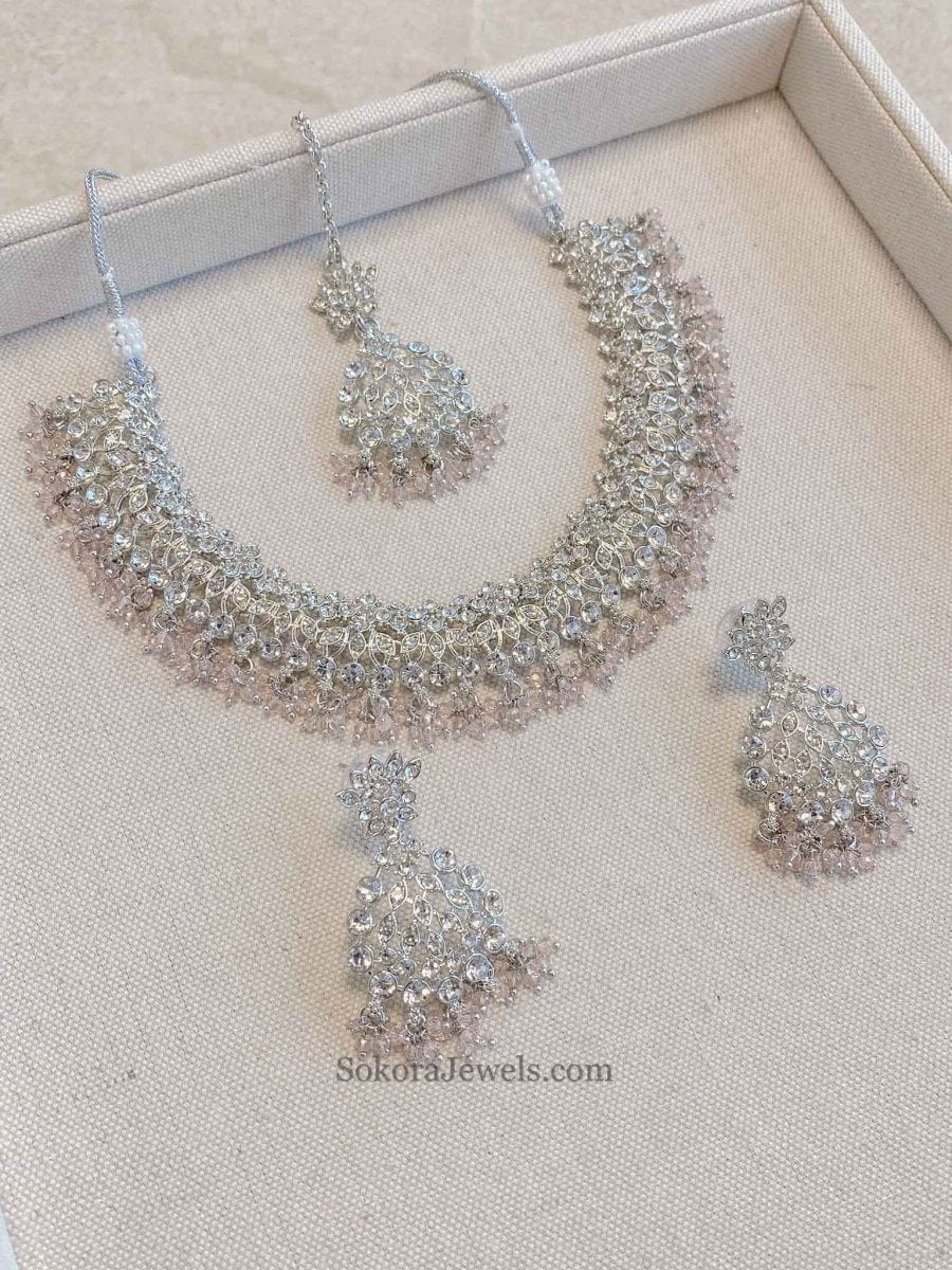 Khadija Silver Necklace Sets - SOKORA JEWELSKhadija Silver Necklace Sets