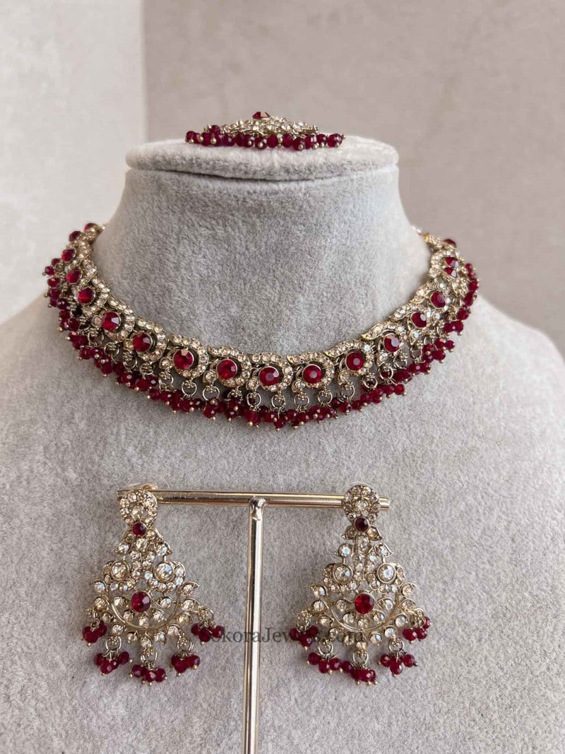 Kira Golden Necklace Sets - SOKORA JEWELSKira Golden Necklace Sets