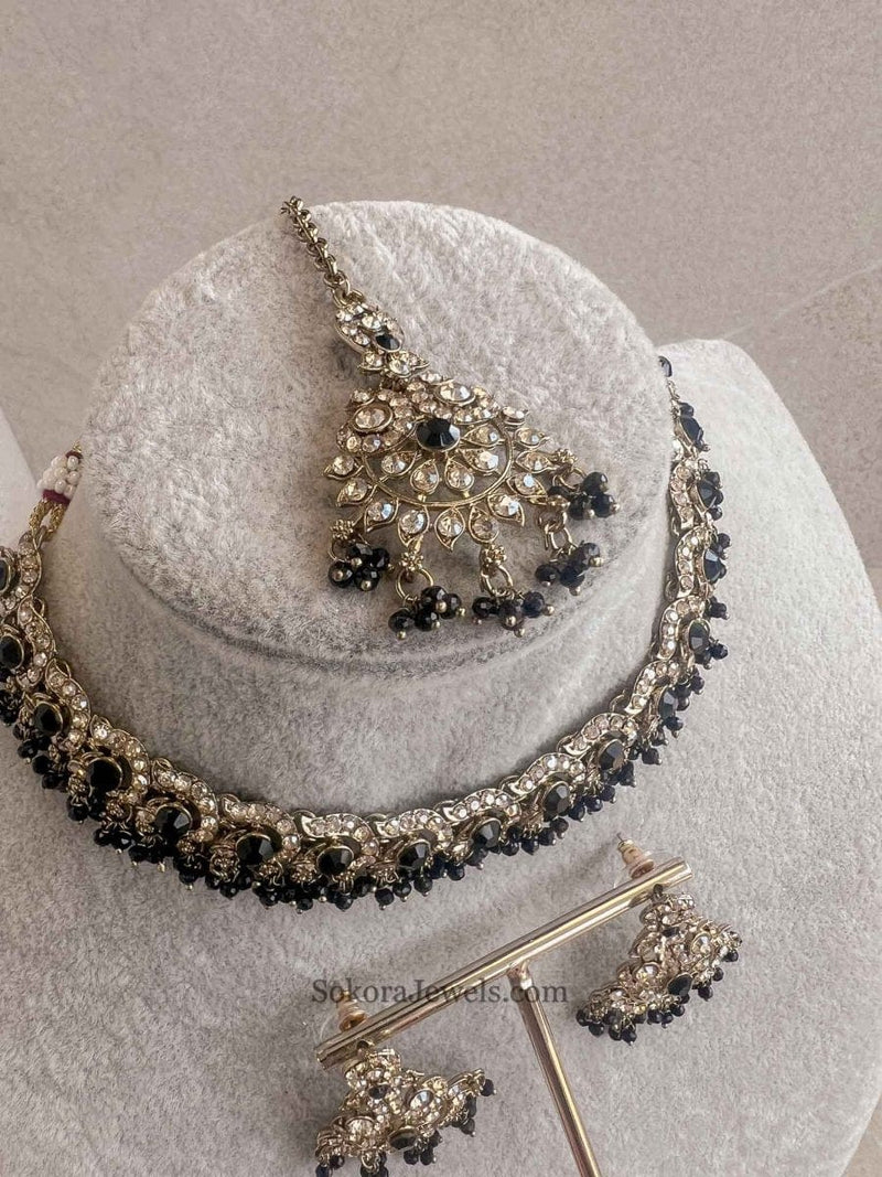 Kira Golden Necklace Sets - SOKORA JEWELSKira Golden Necklace Sets