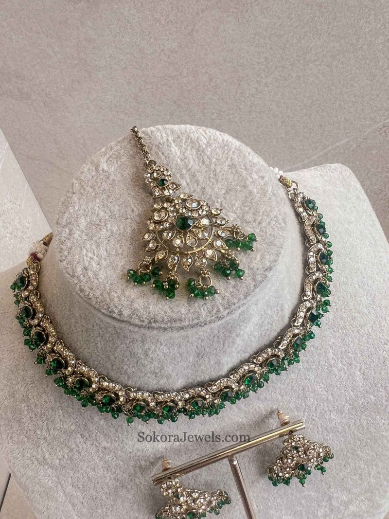 Kira Golden Necklace Sets - SOKORA JEWELSKira Golden Necklace Sets