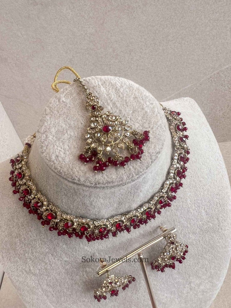 Kira Golden Necklace Sets - SOKORA JEWELSKira Golden Necklace Sets