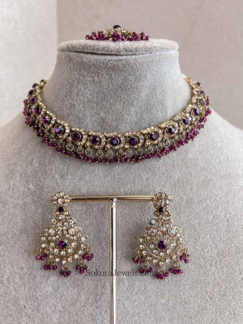 Kira Golden Necklace Sets - SOKORA JEWELSKira Golden Necklace Sets