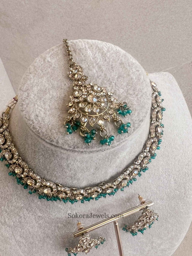 Kira Golden Necklace Sets - SOKORA JEWELSKira Golden Necklace Sets