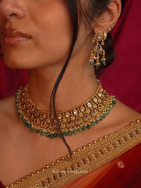 Kundan Choker set - Ruby & Green - SOKORA JEWELSKundan Choker set - Ruby & GreenNECKLACE SETS