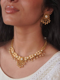 Kundan Gem and Meenakari set - SOKORA JEWELSKundan Gem and Meenakari set