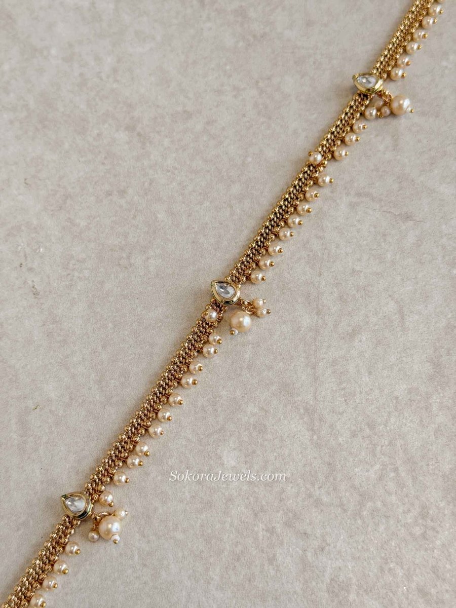 Kundan Gem Waist Chain - SOKORA JEWELSKundan Gem Waist Chain