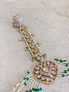 Kundan Hand Harness - Green - SOKORA JEWELSKundan Hand Harness - Green