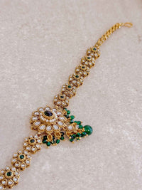 Kundan Headband - Green - SOKORA JEWELSKundan Headband - Green