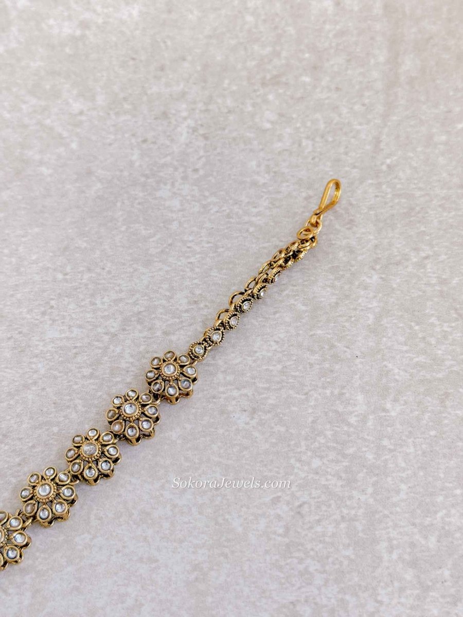 Kundan Headband - Mint - SOKORA JEWELSKundan Headband - Mint