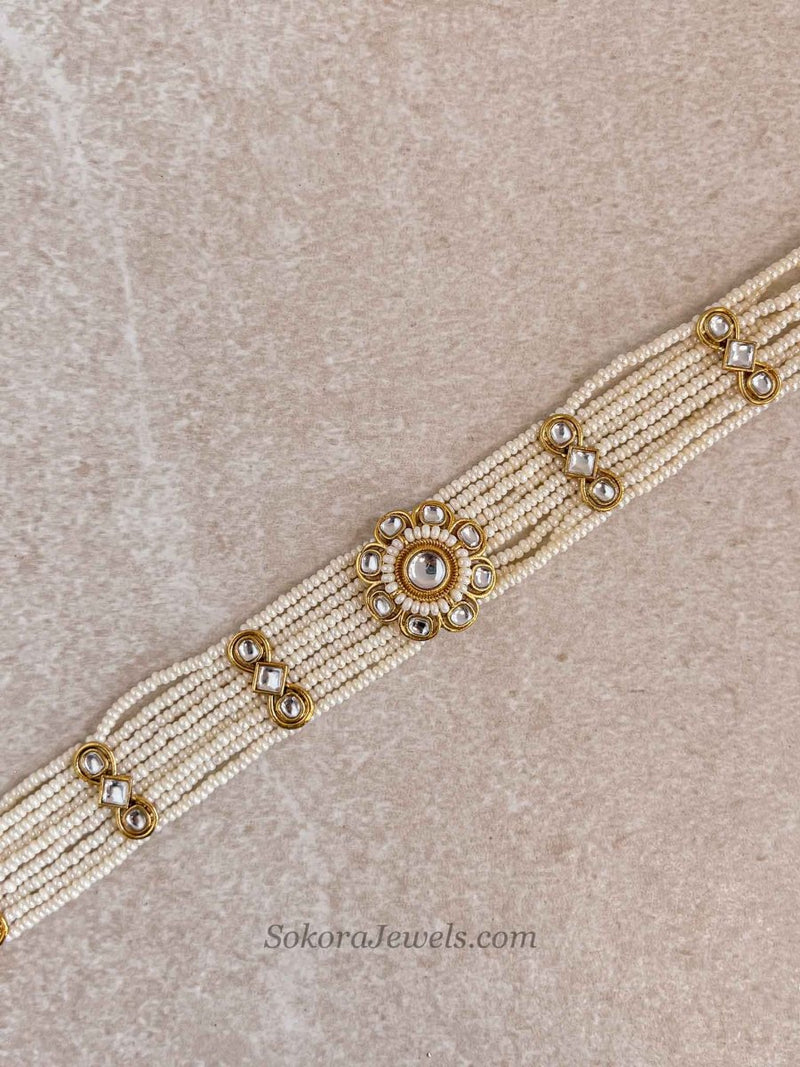 Kundan Headband / Sheesh phool - SOKORA JEWELSKundan Headband / Sheesh phool
