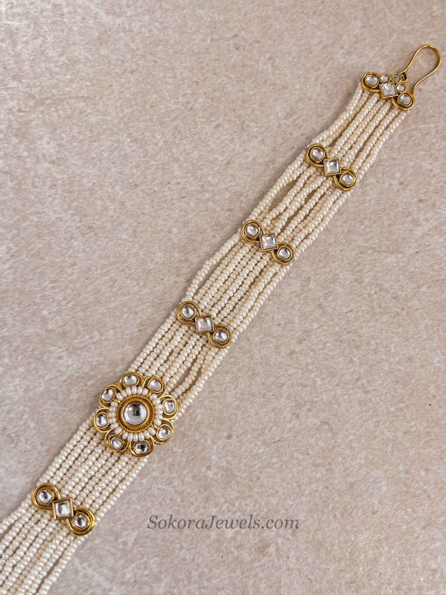 Kundan Headband / Sheesh phool - SOKORA JEWELSKundan Headband / Sheesh phool