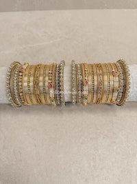 Kundan Kada Bangle Set - 3 Colour Option - SOKORA JEWELSKundan Kada Bangle Set - 3 Colour OptionBANGLES