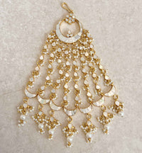 Kundan Mother Of Pearl Large Jhumar - SOKORA JEWELSKundan Mother Of Pearl Large Jhumar