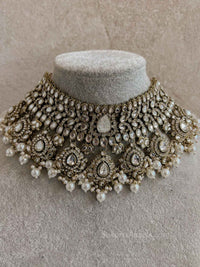 Kundan Pearl Bridal set with Headband - SOKORA JEWELSKundan Pearl Bridal set with Headband