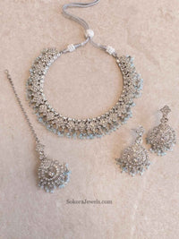 Laila Silver Necklace Sets - SOKORA JEWELSLaila Silver Necklace Sets