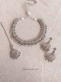Laila Silver Necklace Sets - SOKORA JEWELSLaila Silver Necklace Sets