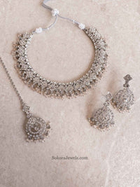 Laila Silver Necklace Sets - SOKORA JEWELSLaila Silver Necklace Sets