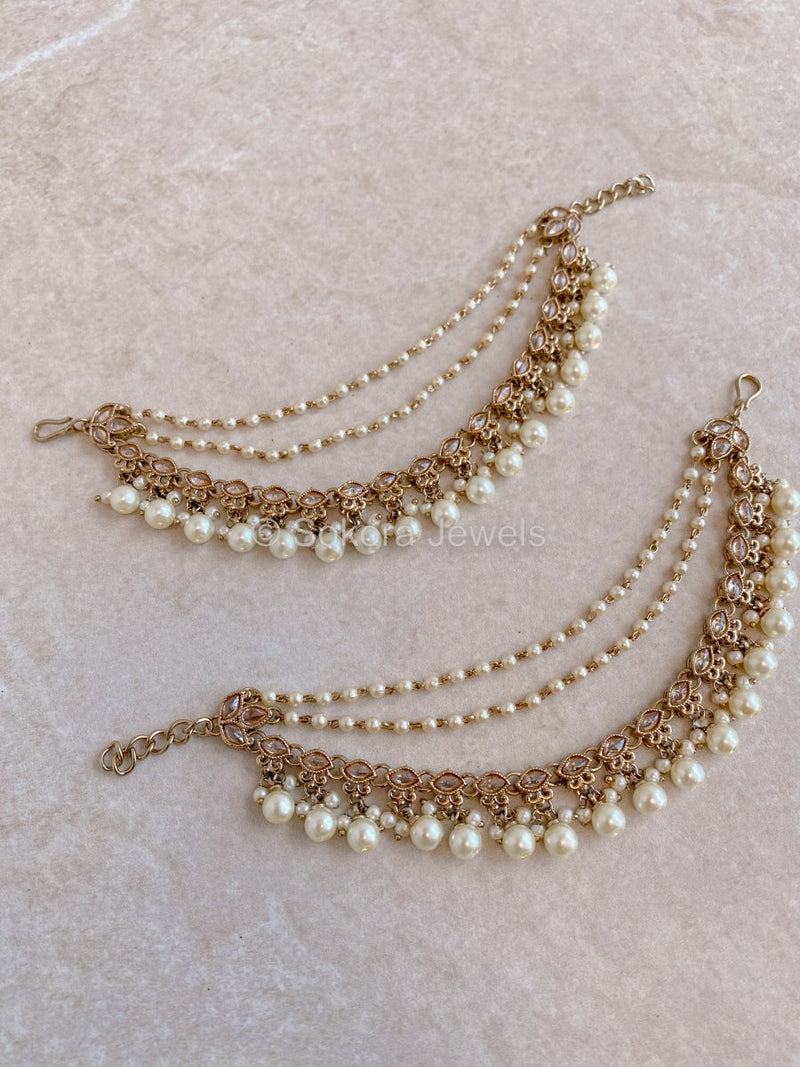 Lajjo Golden Earring chains (Sahara) - SOKORA JEWELSLajjo Golden Earring chains (Sahara)EARRINGS