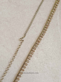 Lakshmi Champagne Zircon Bridal Waist Chain - SOKORA JEWELSLakshmi Champagne Zircon Bridal Waist Chain