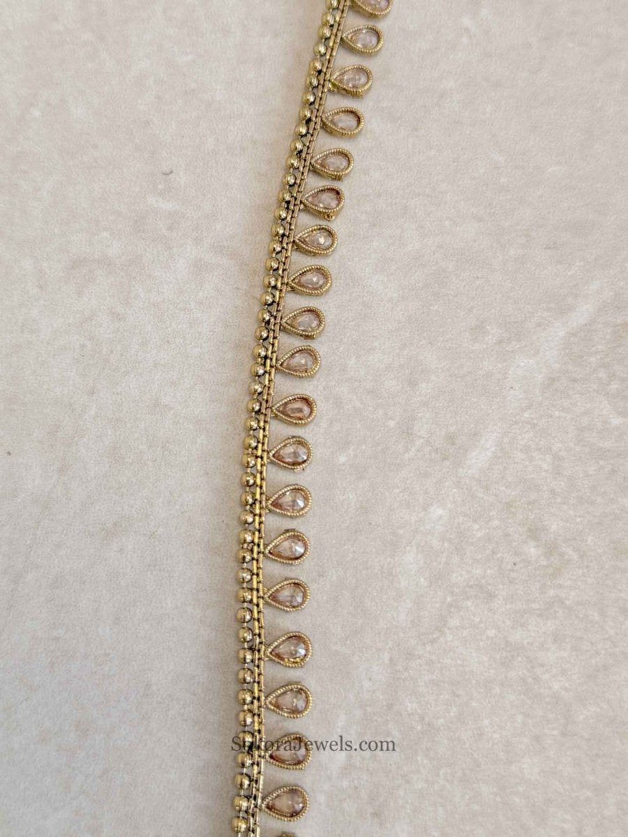 Lakshmi Champagne Zircon Bridal Waist Chain - SOKORA JEWELSLakshmi Champagne Zircon Bridal Waist Chain