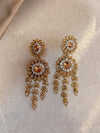 Large Golden Crystal Earrings - SOKORA JEWELSLarge Golden Crystal Earrings