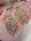 Large Golden Crystal Earrings - SOKORA JEWELSLarge Golden Crystal Earrings