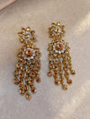 Large Golden Crystal Earrings - SOKORA JEWELSLarge Golden Crystal Earrings