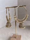 Large Jhumka Hoops - SOKORA JEWELSLarge Jhumka Hoops