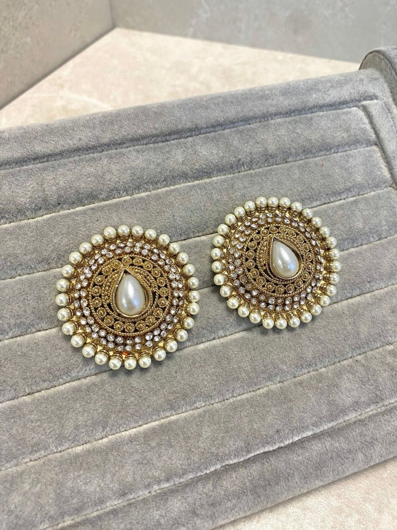 Large Pearly Earring Tops - SOKORA JEWELSLarge Pearly Earring Topsstuds and tops