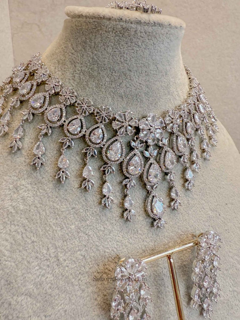 Large Statement Antique Diamante Set - SOKORA JEWELSLarge Statement Antique Diamante SetNECKLACE SETS