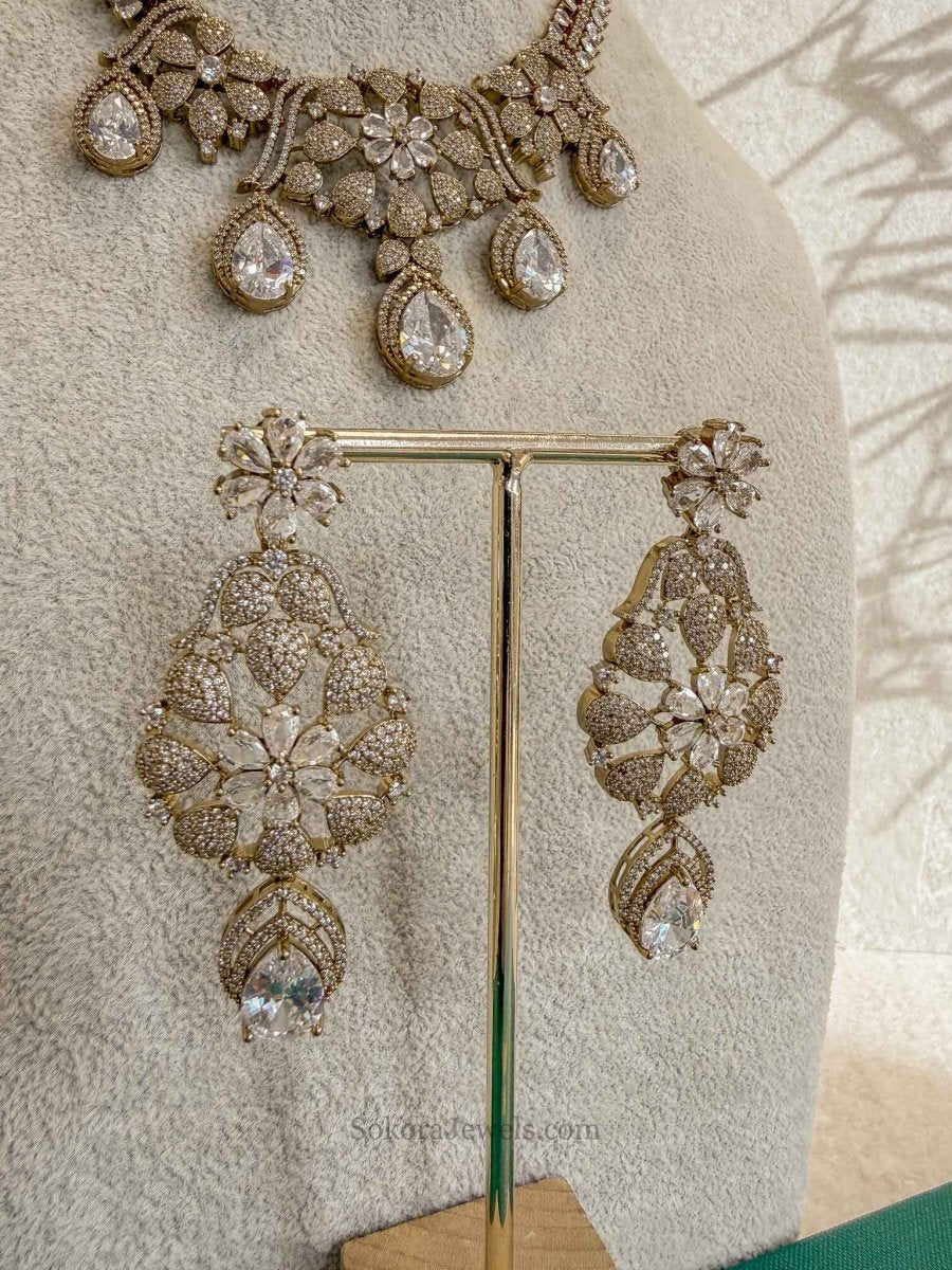 Large Statement Antique Diamante Set - SOKORA JEWELSLarge Statement Antique Diamante SetNECKLACE SETS
