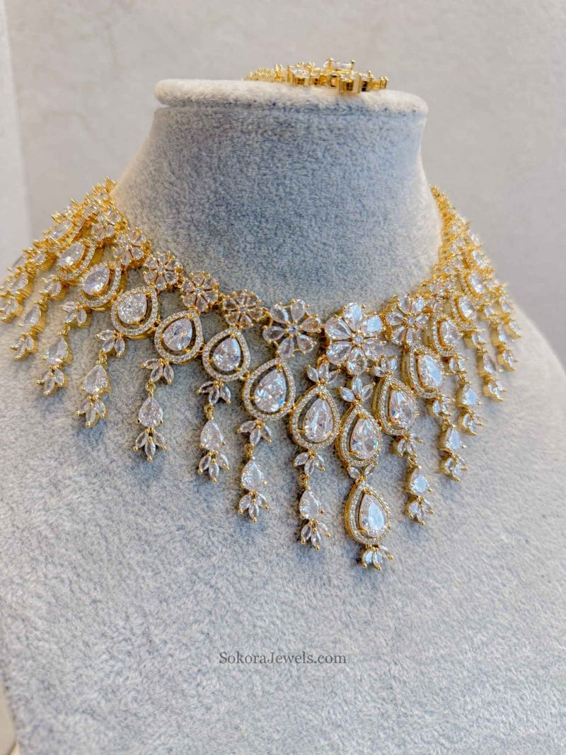 Large Statement Antique Diamante Set - SOKORA JEWELSLarge Statement Antique Diamante SetNECKLACE SETS