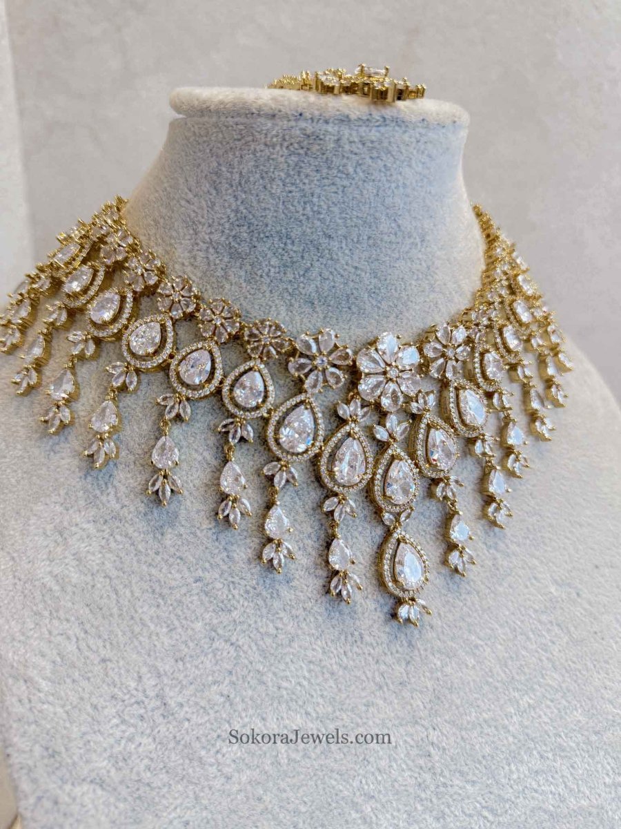 Large Statement Antique Diamante Set - SOKORA JEWELSLarge Statement Antique Diamante SetNECKLACE SETS