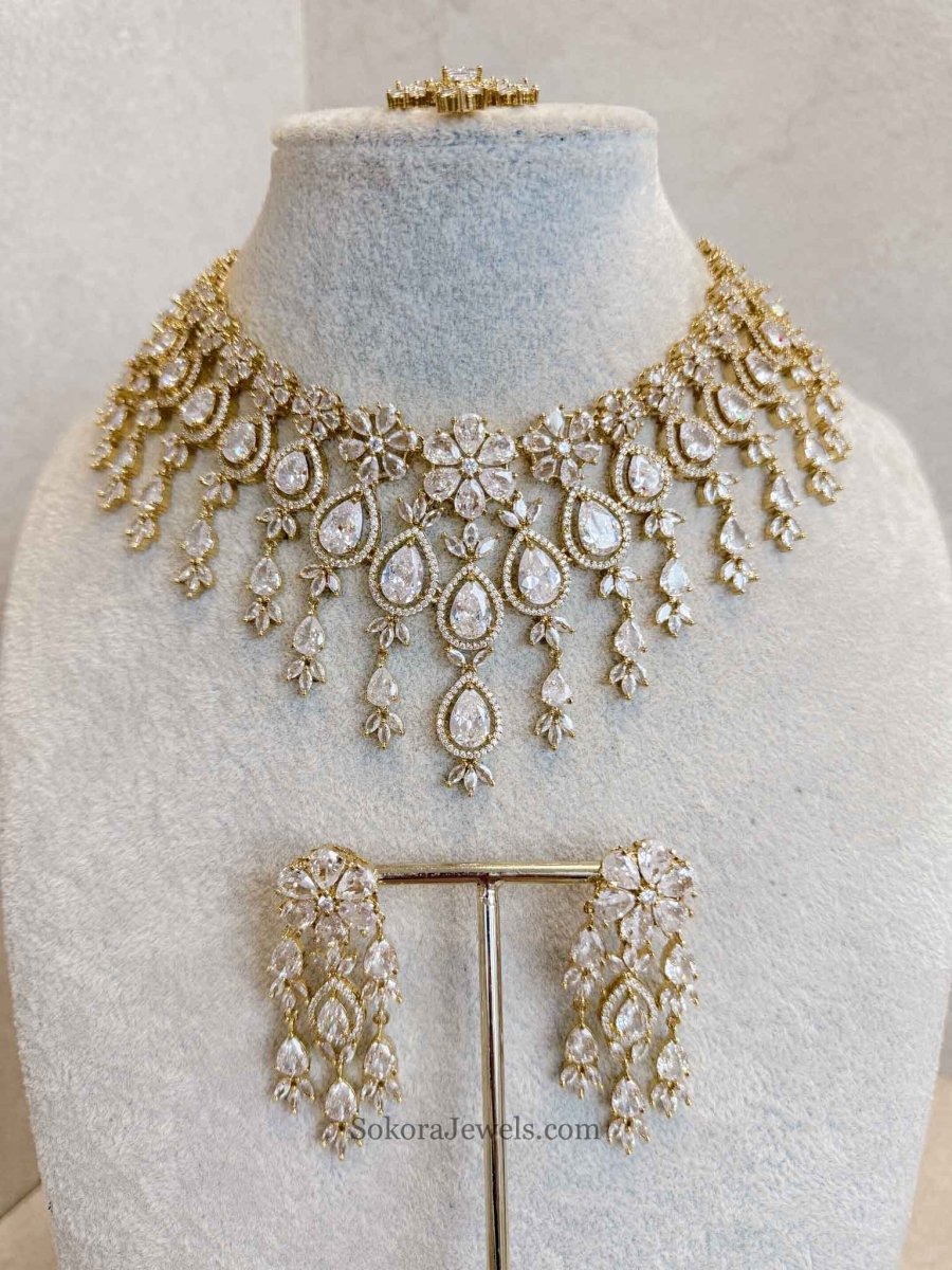 Large Statement Antique Diamante Set - SOKORA JEWELSLarge Statement Antique Diamante SetNECKLACE SETS