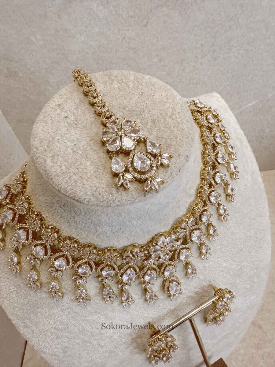 Large Statement Antique Diamante Set - SOKORA JEWELSLarge Statement Antique Diamante SetNECKLACE SETS