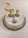 Leena Faux Kundan Set - Green - SOKORA JEWELSLeena Faux Kundan Set - GreenNECKLACE SETS