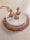 Leena Faux Kundan Set - Pink - SOKORA JEWELSLeena Faux Kundan Set - PinkNECKLACE SETS