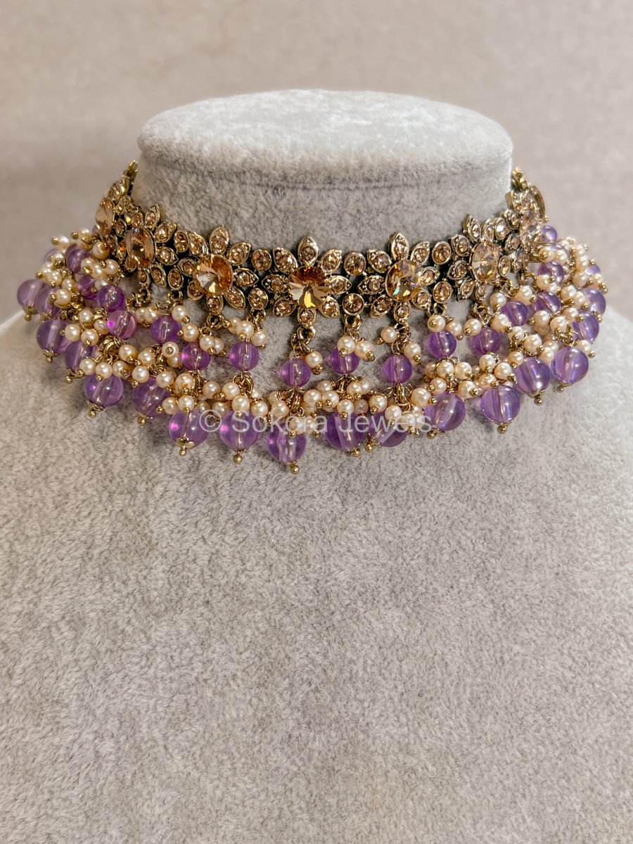 Light Purple Choker - SOKORA JEWELSLight Purple ChokerChoker Sets