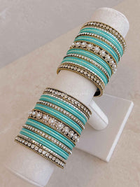Light Turquoise Blue Bangle Set - SOKORA JEWELSLight Turquoise Blue Bangle SetBANGLES