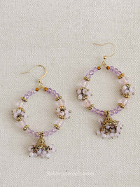 Lilac Hoop Earrings - SOKORA JEWELSLilac Hoop EarringsEARRINGS