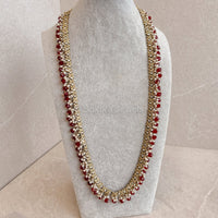 Long Mala - Maroon - SOKORA JEWELSLong Mala - Maroon