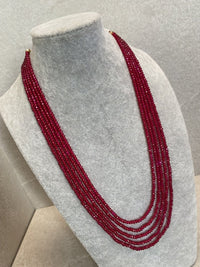 Long Maroon Bead mala - Ruby - SOKORA JEWELSLong Maroon Bead mala - Ruby