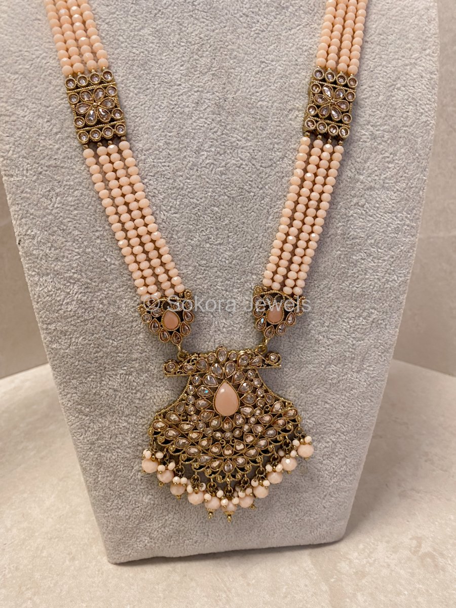 Long Necklace - Peach - SOKORA JEWELSLong Necklace - Peach